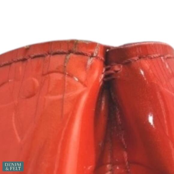 Louis Vuitton Reade PM Vernis Red Monogram Patent Leather Tote Bag Authentic - Picture 9 of 16